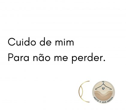Tote bag Cuido de mim Para não me perder.